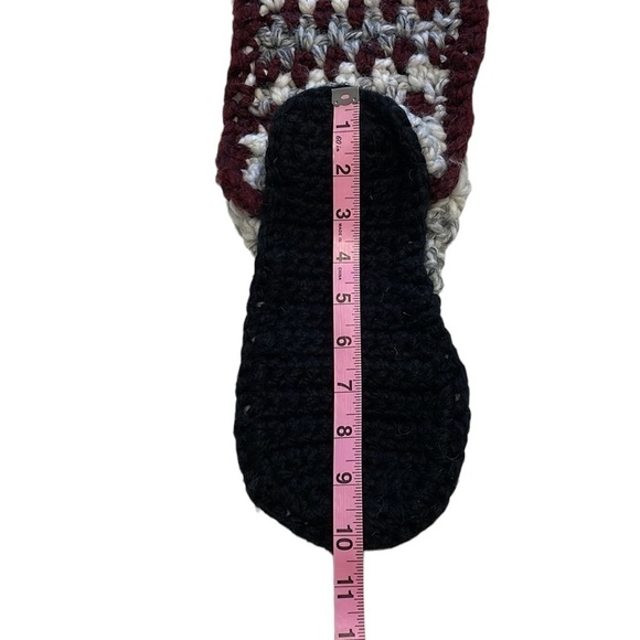 Hand Knit Slipper Booties - Size 10 - Picture 5 of 10